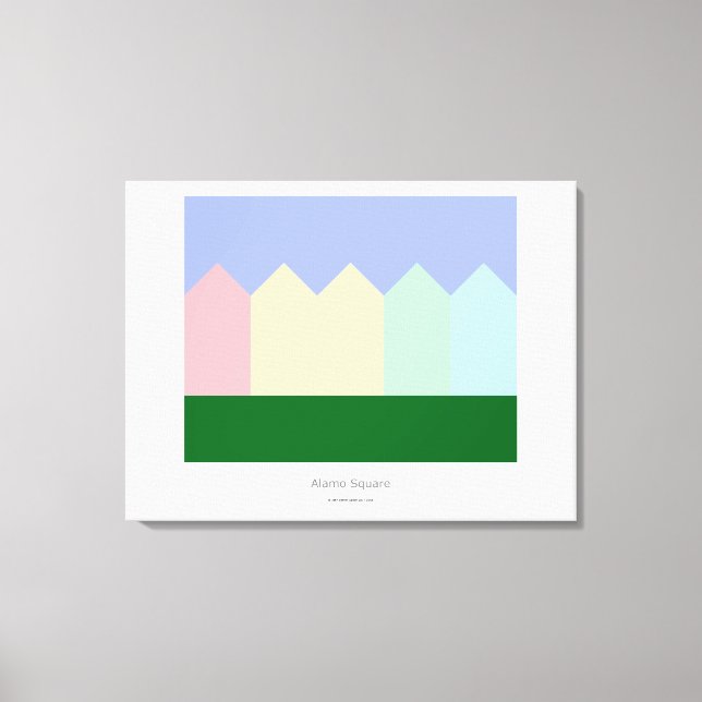 Lienzo Damas pintadas - Plaza Álamo - San Francisco (Anverso)