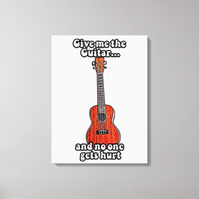 Lienzo Dame la guitarra y nadie se lastima. (Anverso)