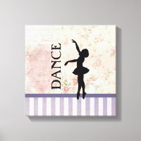 Dance - Ballerina Silhouette Vintage Background