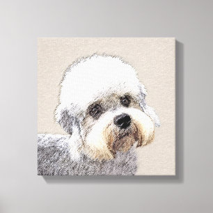 Lienzo Dandie Dinmont Terrier Pintura Original De Perro