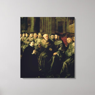 Lienzo Dando la bienvenida a St. Bonaventure al Francisca