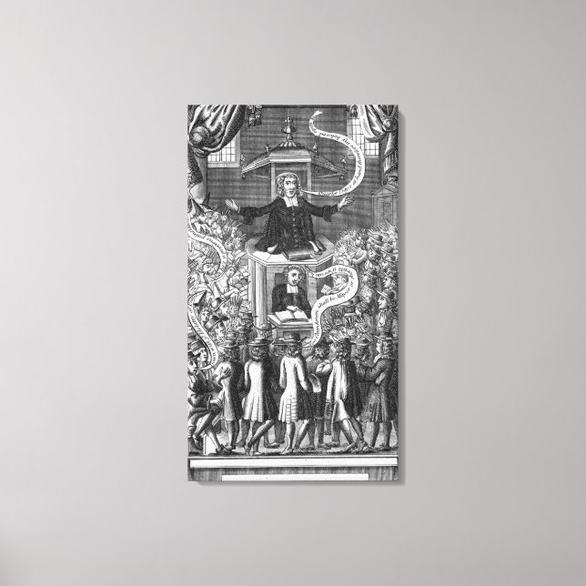 Lienzo Daniel Burgess, ilustracion de 'Retratos' (Anverso)