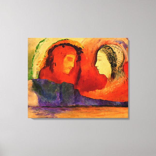 Lienzo Dante et Beatrice, obra de Odilon Redon, (Anverso)