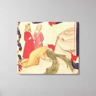 Lienzo Dante purificándose antes de entrar