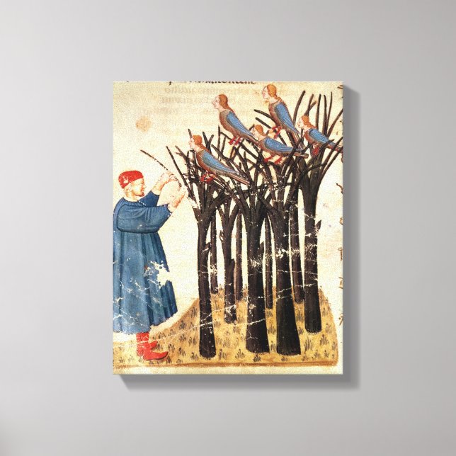 Lienzo Dante y las almas transformadas en aves (Anverso)