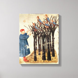 Lienzo Dante y las almas transformadas en pájaros