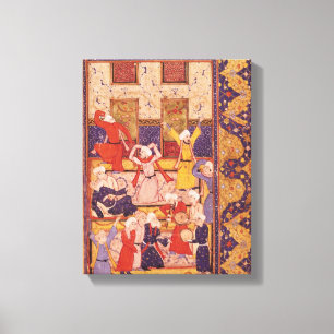 Lienzo Danza de la iniciación, de un libro de poemas