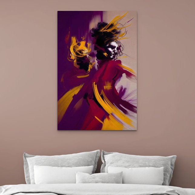 Lienzo Danza de la Mente – Figura Abstracta Expresiva (Dance Of The Mind – Expressive Abstract Figure)