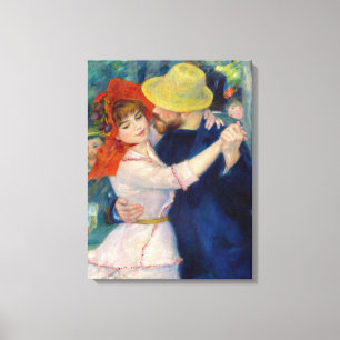 Lienzo Danza en Bougival, pareja de Pierre-Auguste Renoir