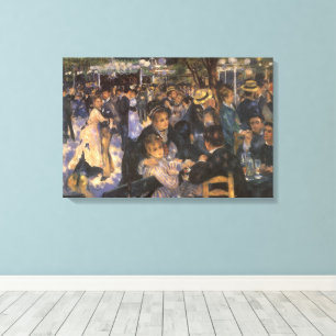 Lienzo Danza en Le Moulin de la Galette por Pierre Renoir