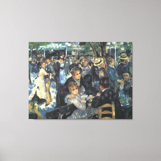 Lienzo Danza en Le Moulin de la Galette por Renoir (Anverso)