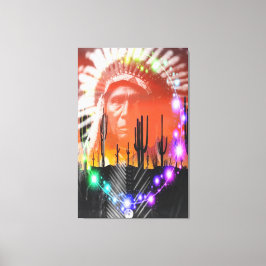 Lienzo Danza Fantasma de los nativos americanos