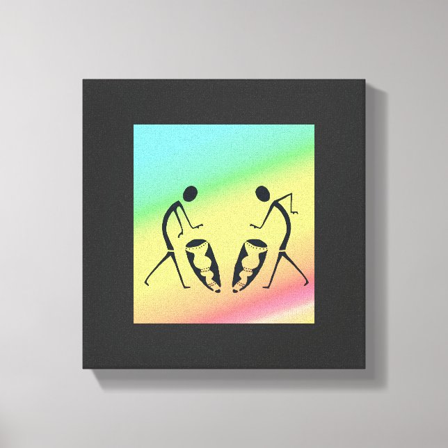 Lienzo Danza y celebración de colores (Anverso)