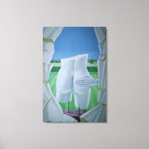 Lienzo Dar palos de ciego las estatuas