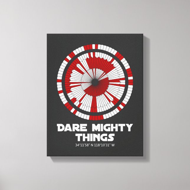 Lienzo Dare Mighty Things Perseverance Mars Rover Landing (Anverso)
