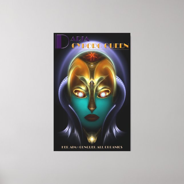 Lienzo Daria Cyborg Queen Canvas Print (Anverso)