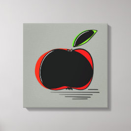 Lienzo Dark Apple – Minimal Graphic Art