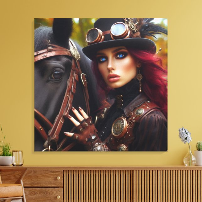 Lienzo Dark Rider Steampunk Victoria Lady (Insitu (Sala de estar))