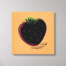 Lienzo Dark Strawberry – Minimal Graphic Art