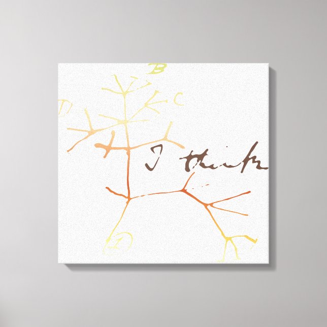 Lienzo Darwin, pienso en un árbol de la vida (Anverso)