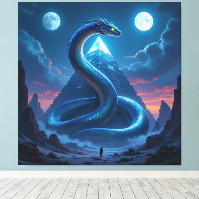 Lienzo „Das Geheimnis der Schlangengötter“ (Insitu (piso de madera))