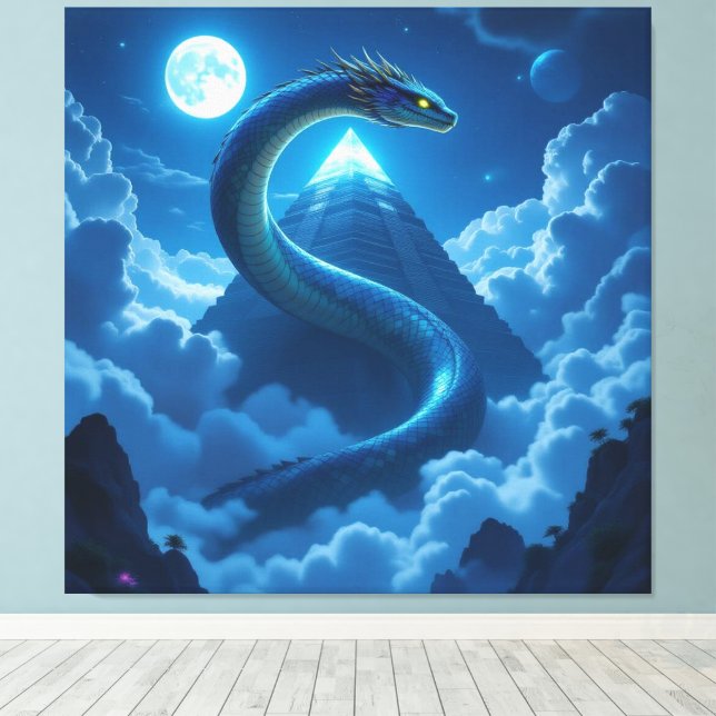 Lienzo „Das Geheimnis der Schlangengötter“ (Insitu (piso de madera))