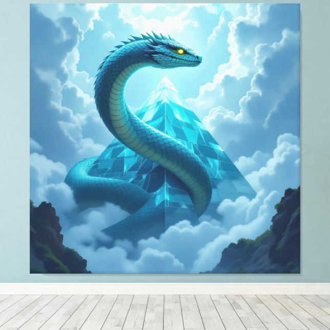 Lienzo „Das Geheimnis der Schlangengötter“ (Insitu (piso de madera))