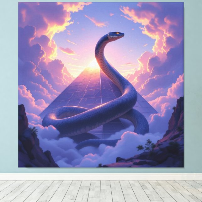 Lienzo „Das Geheimnis der Schlangengötter“ (Insitu (piso de madera))