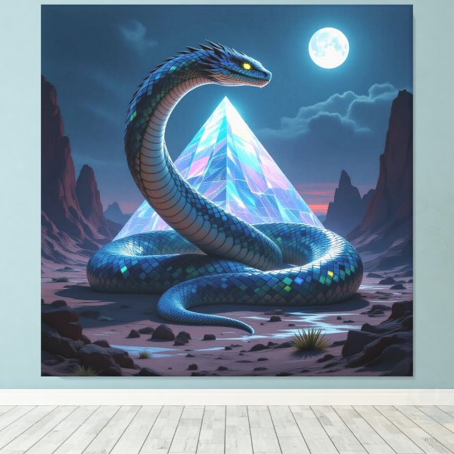 Lienzo „Das Geheimnis der Schlangengötter“ (Insitu (piso de madera))