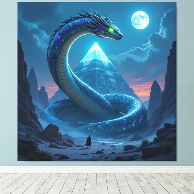 Lienzo „Das Geheimnis der Schlangengötter“ (Insitu (piso de madera))