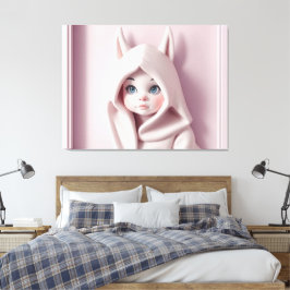 Lienzo „Das Mädchen im Zaubermantel“