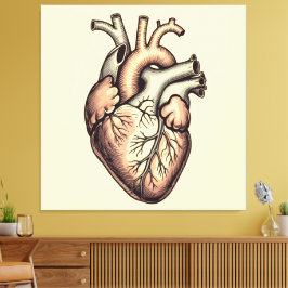 Lienzo „Das menschliche Herz – Zentrum des Lebens“