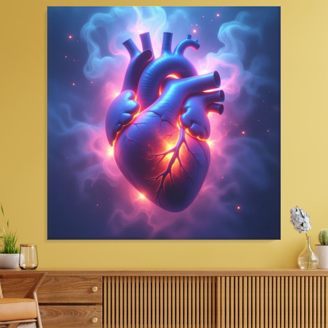 Lienzo „Das menschliche Herz – Zentrum des Lebens“ (Insitu (Sala de estar))