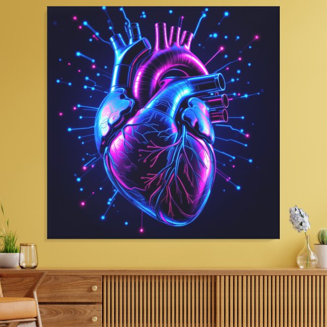 Lienzo „Das menschliche Herz – Zentrum des Lebens“ (Insitu (Sala de estar))