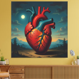 Lienzo „Das menschliche Herz – Zentrum des Lebens“