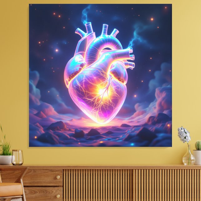 Lienzo „Das menschliche Herz – Zentrum des Lebens“ (Insitu (Sala de estar))