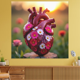 Lienzo „Das menschliche Herz – Zentrum des Lebens“