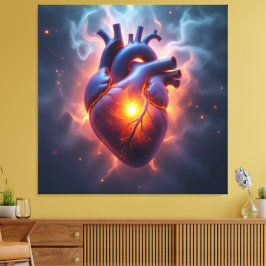 Lienzo „Das menschliche Herz – Zentrum des Lebens“