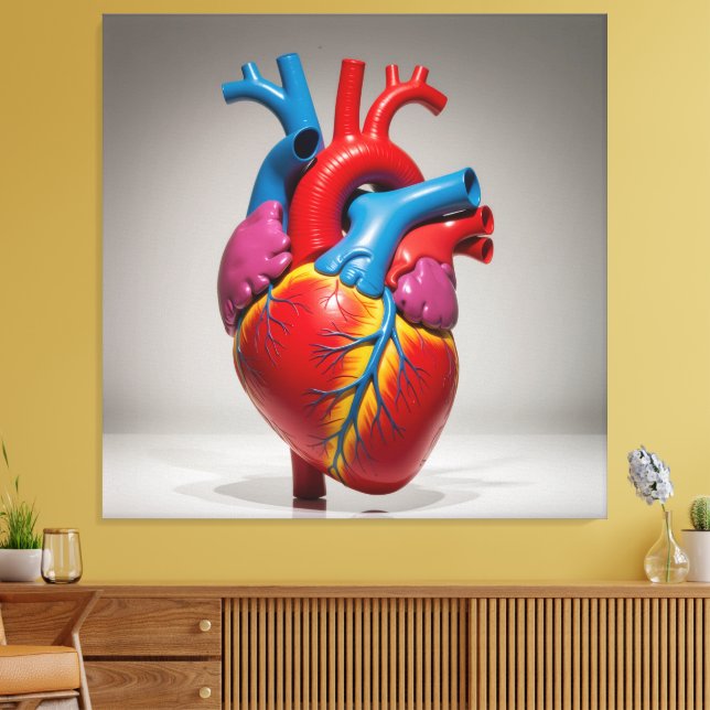 Lienzo „Das menschliche Herz – Zentrum des Lebens“ (Insitu (Sala de estar))