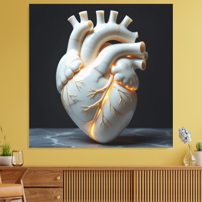 Lienzo „Das menschliche Herz – Zentrum des Lebens“ (Insitu (Sala de estar))