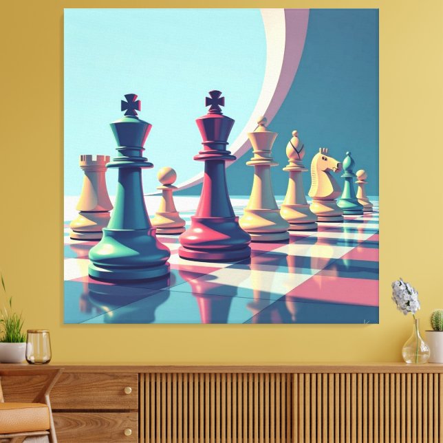 Lienzo Das Spiel der Könige – Schach (Insitu (Sala de estar))