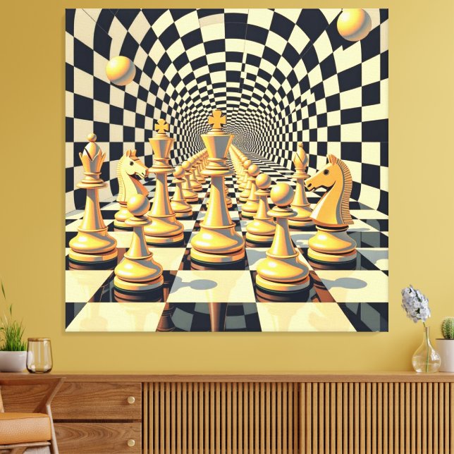 Lienzo Das Spiel der Könige – Schach (Insitu (Sala de estar))