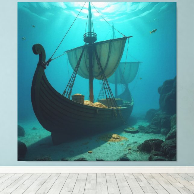 Lienzo   „Das versunkene Gold der Wikinger“   (Insitu (piso de madera))