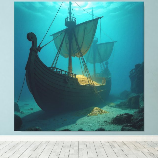 Lienzo   „Das versunkene Gold der Wikinger“   (Insitu (piso de madera))