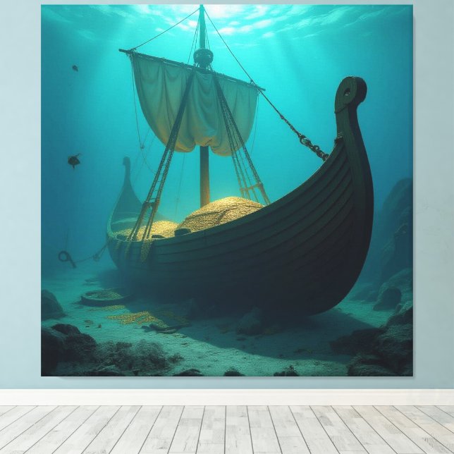 Lienzo   „Das versunkene Gold der Wikinger“   (Insitu (piso de madera))