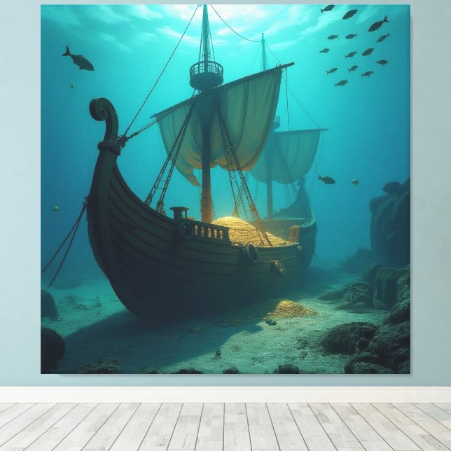 Lienzo   „Das versunkene Gold der Wikinger“   (Insitu (piso de madera))