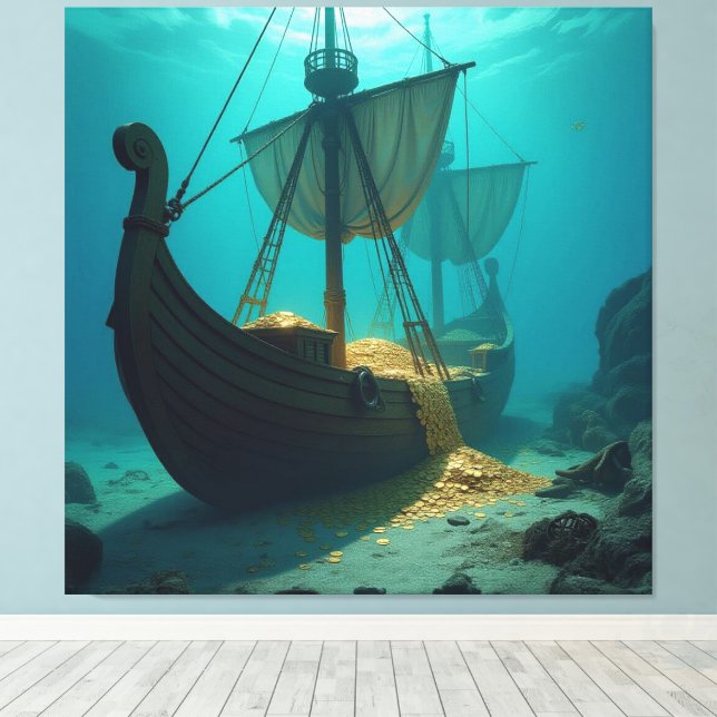 Lienzo   „Das versunkene Gold der Wikinger“   (Insitu (piso de madera))