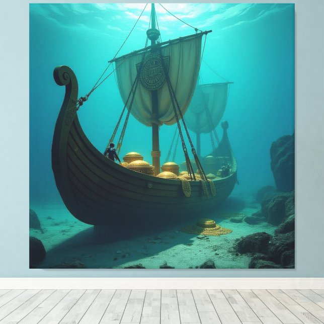 Lienzo   „Das versunkene Gold der Wikinger“   (Insitu (piso de madera))