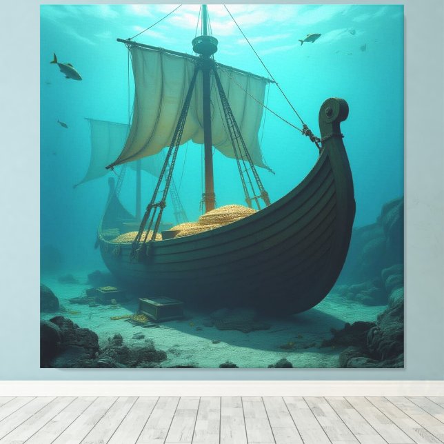 Lienzo   „Das versunkene Gold der Wikinger“   (Insitu (piso de madera))