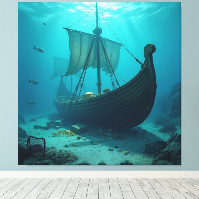 Lienzo   „Das versunkene Gold der Wikinger“   (Insitu (piso de madera))